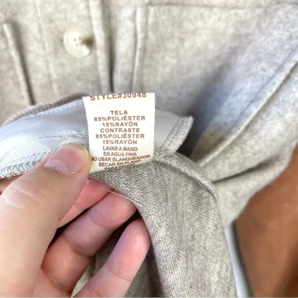 Hem & Thread Tan and Orange Shacket Size Medium NWOT - Picture 5 of 7